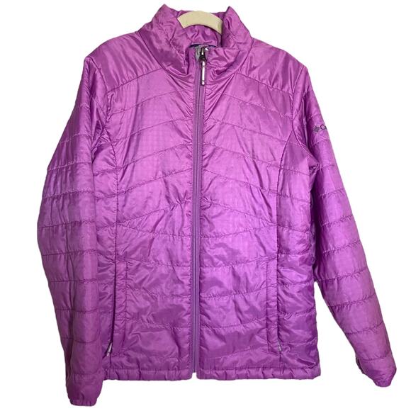 Columbia Girls Jacket Size Medium 10 12 Quilted Lightweight Lavender Coat - Picture 1 of 7